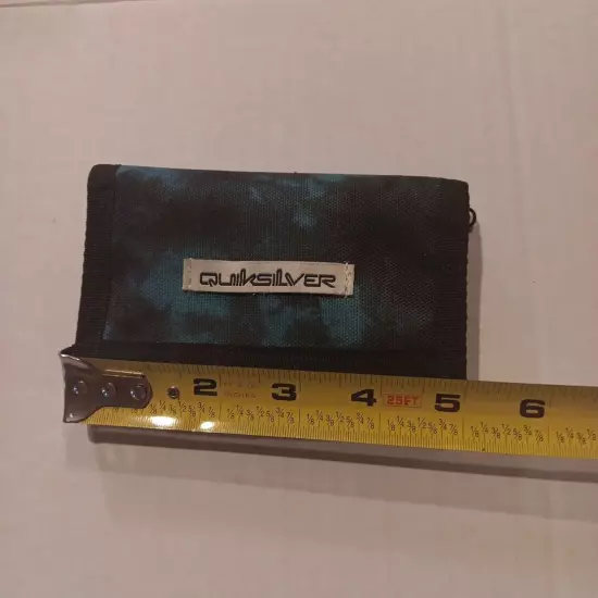 Quiksilver Everydaily Trifold Wallet - Green Black Turquoise - New NWOT