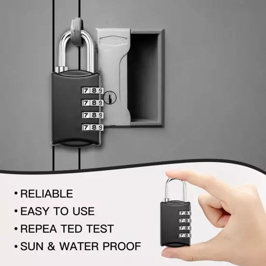 4 Digit Combination Lock Small Combo Locks Luggage Number Locks Outdoor Waterpro