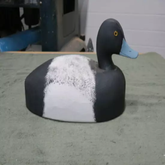 Vintage Bluebill Duck Decoy, Dan Markley, Trenton Michigan Cedar, Never Rigged