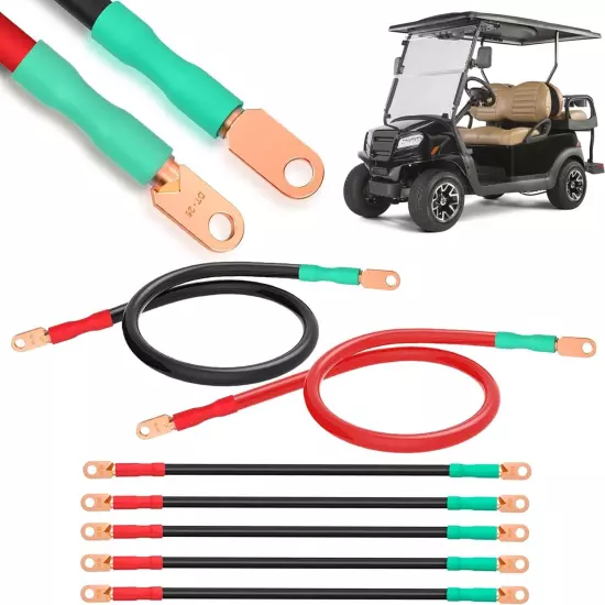 10L0L Golf Cart Battery Cable Set for 1994 up Club Car DS and Precedent 48 Volt