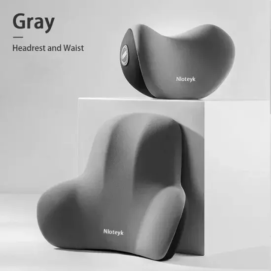 Car Waist Support Car Headrest Neck Pillow Car Driving Waist Support Memory Foam