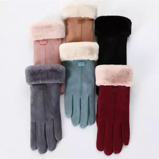 Ladies Winter Thermal Warm Soft Sheepskin Gloves Men Women One Size Warm Soft UK