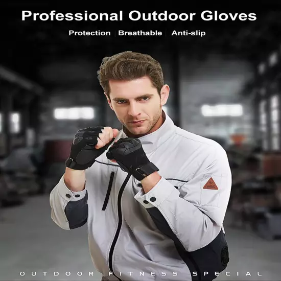 Tactical Gloves for Men, Fingerless Gloves Men for Airsoft Gun, Survival Glov...