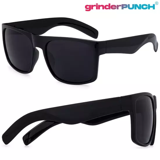 XL MENS Polarized Large Wide Frame Oversized Gangster Rectangle Shade Sunglasses