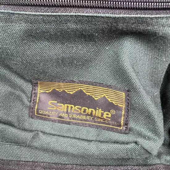 Vintage SAMSONITE Backpack Green Padded Computer Made 05/95 Med/Lrg Size