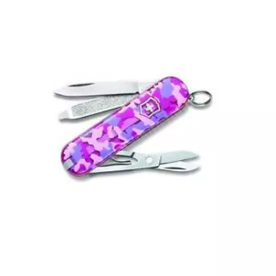 New Victorinox Swiss Army Knife Classic SD Pink Camo 54194 Boxed girl multi tool