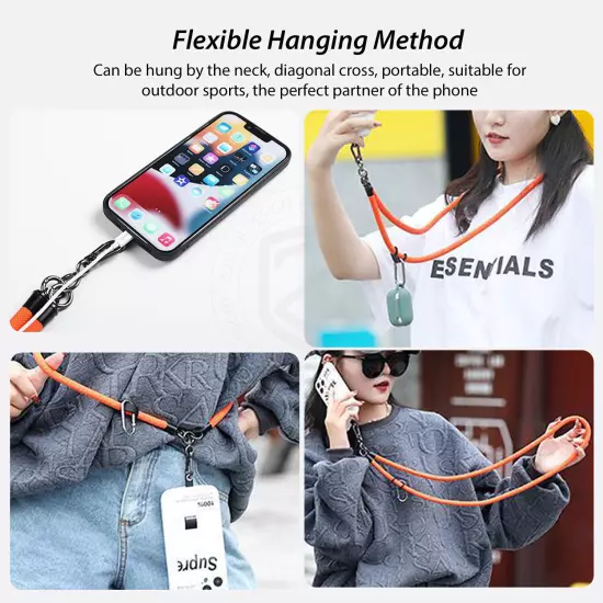 Universal Crossbody Phone Lanyard With Carabiner Hook For iPhone Samsung Google