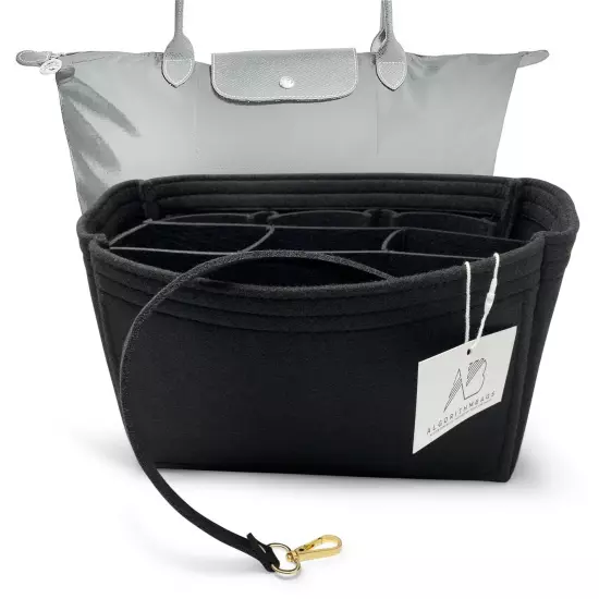 NEW! AlgorithmBags® Purse Organizer Insert for Longchamp Le Pliage, black noir