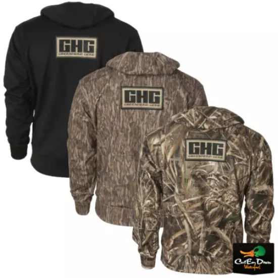 NEW AVERY GHG GREENHEAD GEAR COTTON HOODIE - HOODED SWEAT SHIRT - GHG LOGO