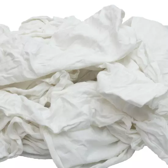 New White T-Shirt Knit Cleaning Rags 10 lbs. Bags - Multipurpose Cleaning Cloths