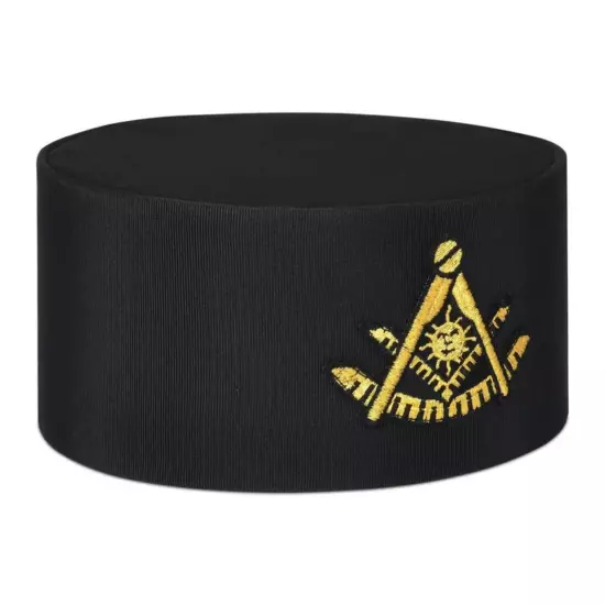 Past Master Blue Lodge California Regulation Crown Cap - Black & Gold