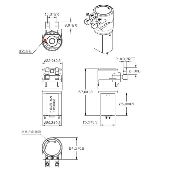 DC 3V 5V 6V Micro Mini 130 Peristaltic Pump Self-priming Liquid Pump Water Pump