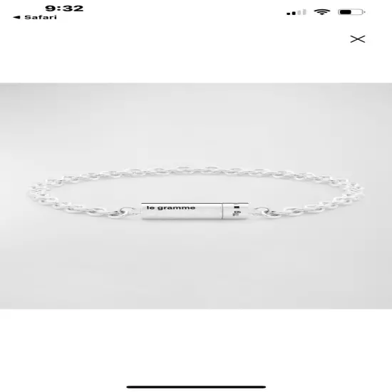 Men’s Le Gramme polished cable chain bracelet