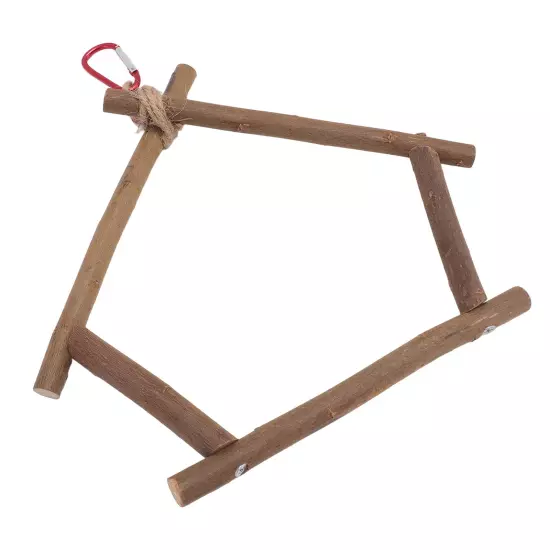 Bird Swing Perch Wooden Standing Climbing Toy Cage Perch For Budgie Cocka