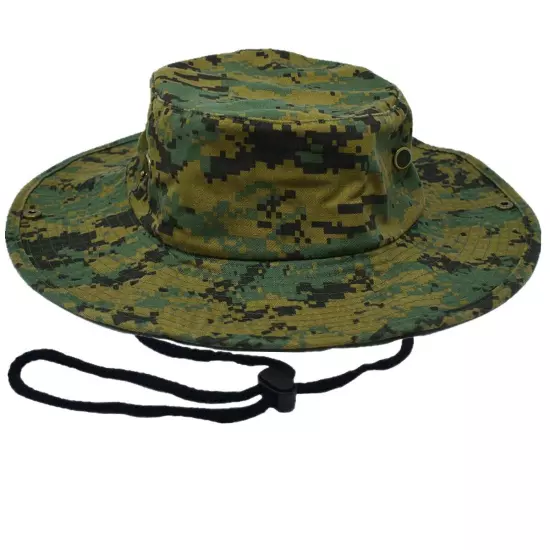 Unisex 100% Cotton Bucket Hat Fishing Camping Safari Boonie Sun Brim Summer Cap