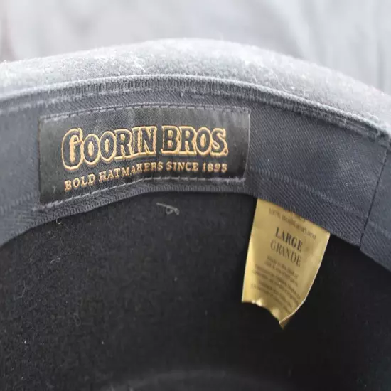 Goorin Bros. Wool Top Hat Black Men's Size Large