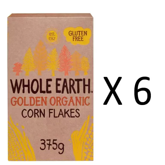 Whole Earth Organic Corn Flakes 375g PACK OF 6