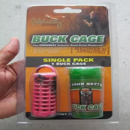 FOXWORTHY OUTDOORS BUCK CAGE POLYMER BEAD SCENT DISPENSER SINGLE PACK PINK CAMO