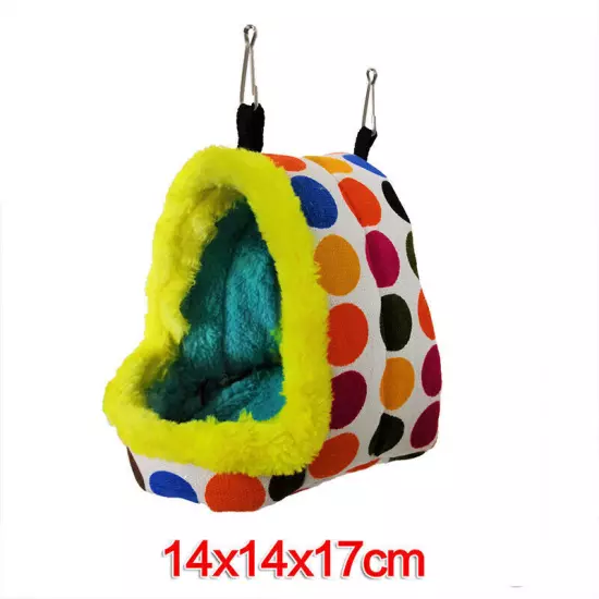 Pet Nest Plush Bird Cave Cage Warm Hanging Sleeping Bed Hut Tent Parrot Hammock