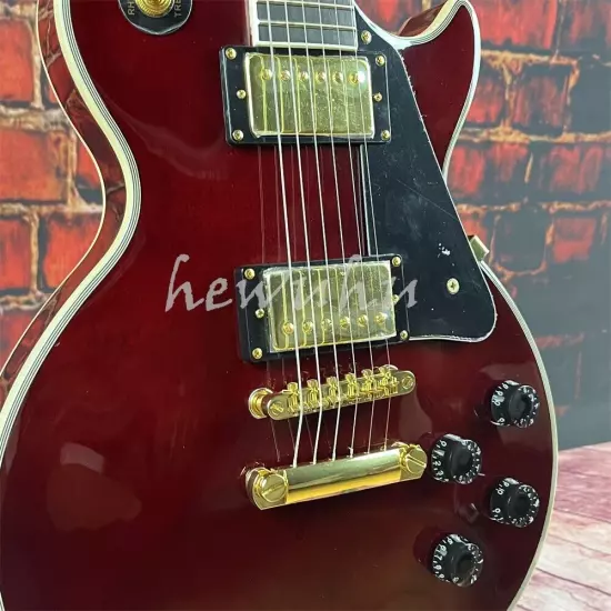 Custom shop Dark Red electric guitar gold color hardware shipping quickly