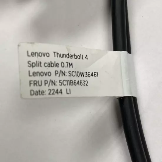 Lenovo Thinkpad TBT3 WS Combo Split Thunderbolt 3 Cable, 40Gbps, P/N SC10Q68201