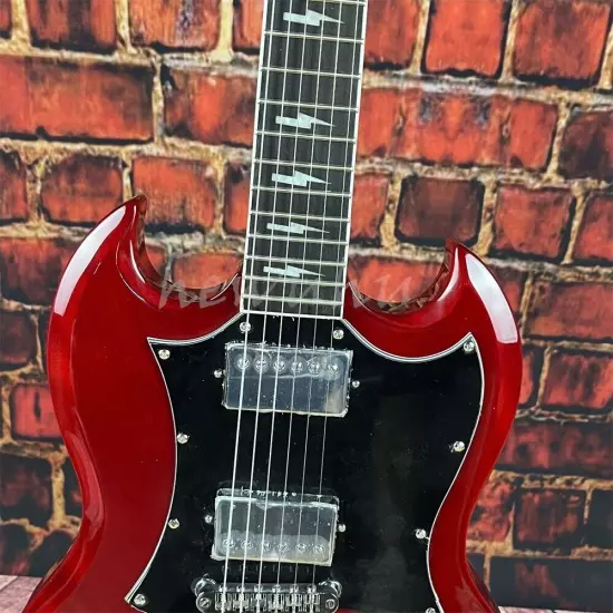 Custom shop Angus Young SG red electric guitar chrome hardware shipping quickly