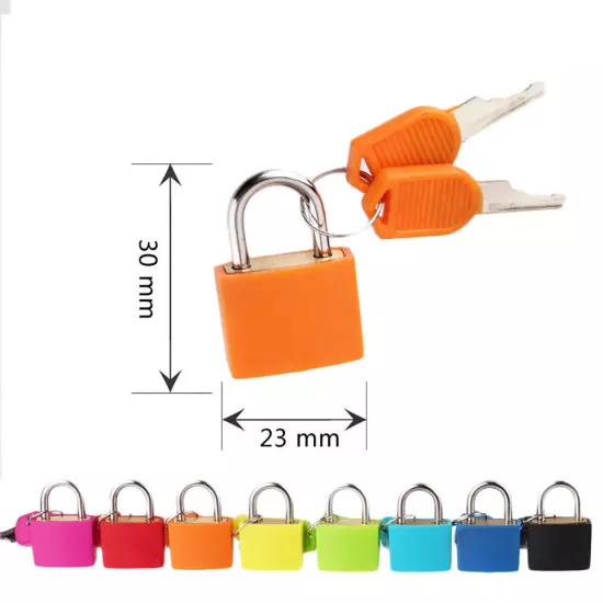 Suitcase Lock Mini Padlock with Key Small Locks for Schoolbag Backpack Luggage