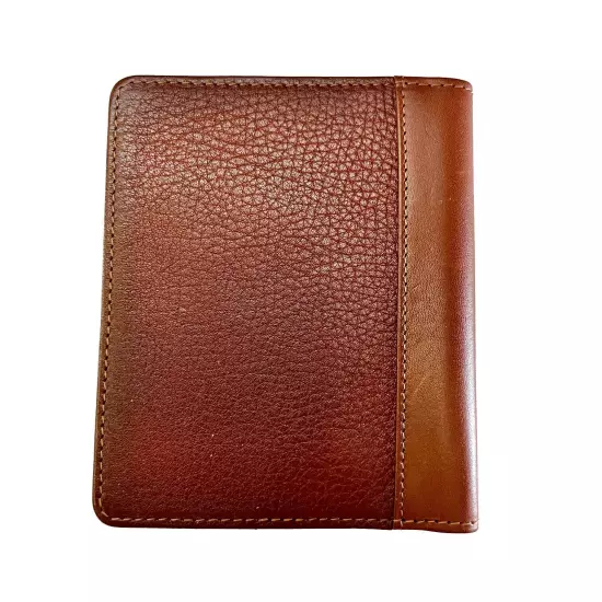 Hartmann Pebble Leather Passport Cover Dark Cognac Color