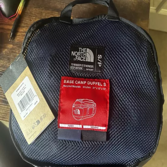 The North Face Small Base Camp Duffel Summit Blue/TNF Black Color NWT