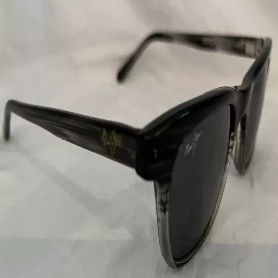 Maui Jim ALOHA FRIDAY Sunglasses MJ 241-11 Grey Stripe W/ Grey Polarized Lens