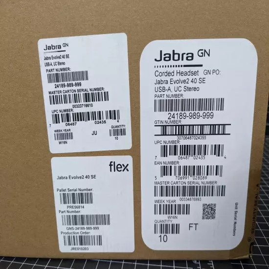 Jabra EVOLVE2 40 SE USB-A Wired Phone Headset UC Stereo HSC131 24189-989-999