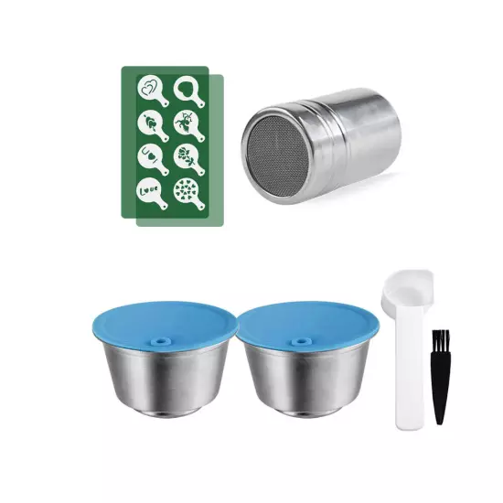  Reusable Coffee Capsule for Dolce Gusto Refill Pod Stainless Steel Filter Cup