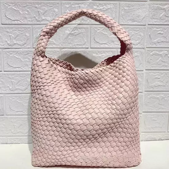 Women Woven Handbag High Quality Lightweight Travel Expanding Folders