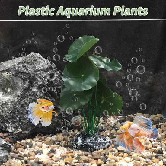 Aquarium Plastic Plants Reptile Plant Decoration for Aquarium 6.5" H Green