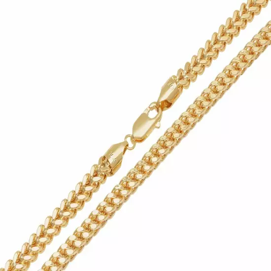 Solid 10k Yellow Gold 1mm-5mm Wheat Round Franco Chain Pendant Necklace 16"- 30"