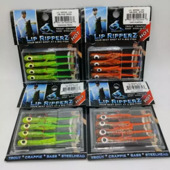 Lip Ripperz Litl RipperZ Trout & Crappie Jigs - LOT OF FOUR