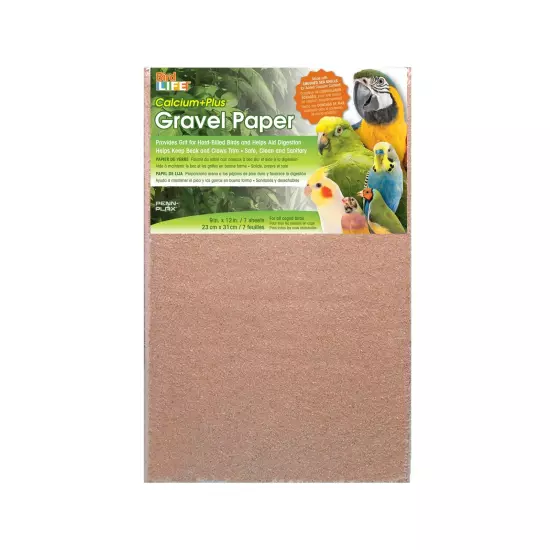 Penn-Plax 7 Pack Gravel Paper for Bird Cage, 9 by 12-Inch | Great for Hard-Bi...