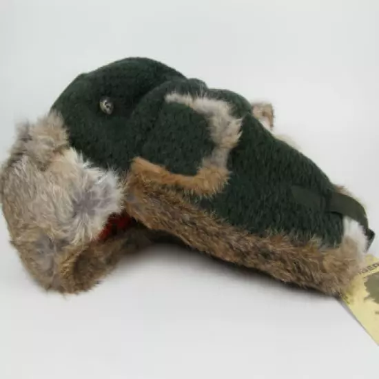 Mad Bomber Trapper/Bomber Hat Rabbit Fur Trim Quilted Lining Winter Large New WT