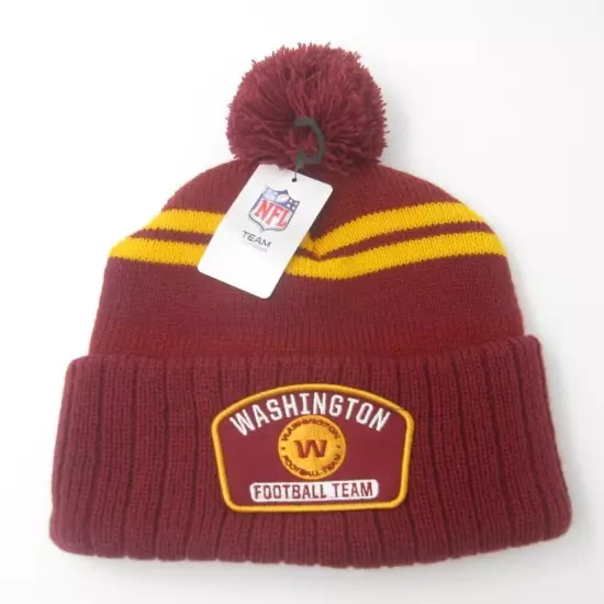 New W/ Tag NFL Team Unisex Washington Commanders Football 1 Sz Beanie 