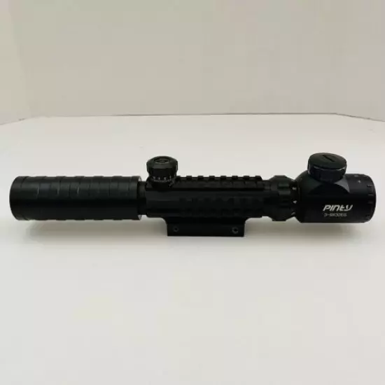 3-9X32 EG Rifle Scope Green Laser Rail Mount W/ Green Red Dot Reflex Sight Pinty