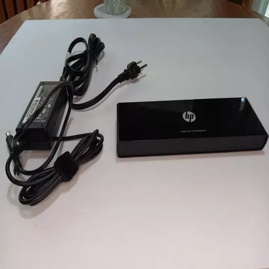 HP 2005pr USB 2.0 Port Replicator With Adapter Good Condition