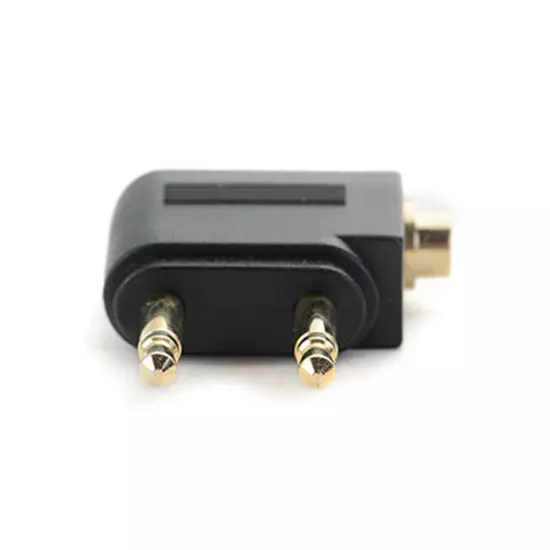 Adapter Airplane Flight 3.5 mm Aviation Headphon Audio Interface 1Pcs Black