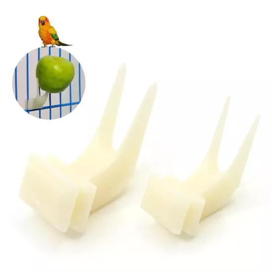 Pet Product Plastic Fruit Fork For Bird Parrot Macaw Cage Feeder V4V4