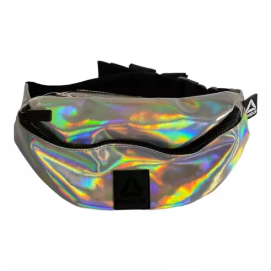 Iridescent Silver Fannypack Adjustable Belt Bag Waist Pack Color-shift Pouch Sac