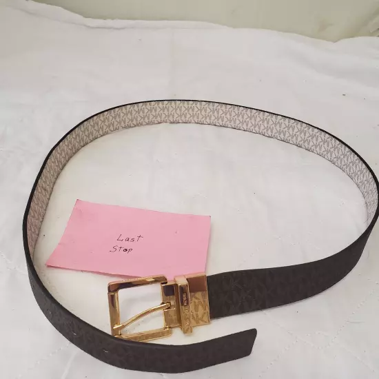 Michael Kors Belt MK Reversible Genuine Leather - Brown 30 inch