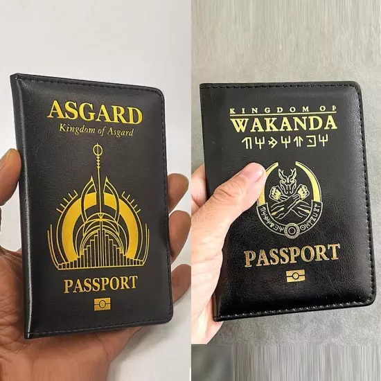 New Limited Edition Wakanda Asgard Passport Holder Pu Leather Travel Wallet