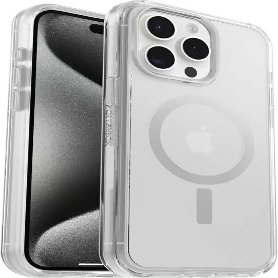 OTTERBOX Symmetry Series Clear + MagSafe Case for iPhone 15 PRO | Pre-Owned