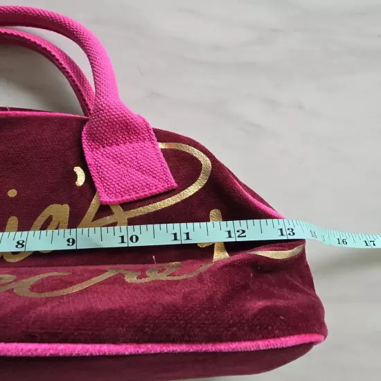 Victoria's Secret Tote Hand Bag Womens Velvet Purse Rare Sexy Plush Y2k Retro