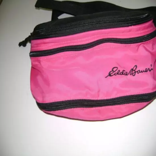 Vintage Eddie Bauer Fanny Waist Pack, Adjustable, Hot Pink, Turquoise, Expands 