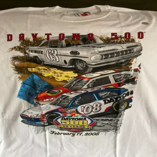 DAYTONA 500 50th ANNIVERSARY NASCAR WINNERS CHASE AUTHENTICS T-SHIRT NWT X-LARGE